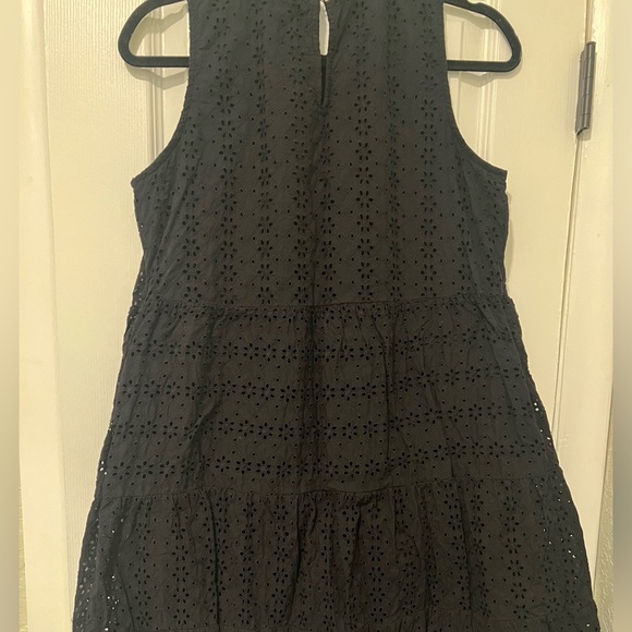 Loft - Eyelet Lace Tiered Swing Dress with pockets - Picture 3 of 8
